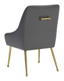 Zuo Maxine Dining Chair Gray & Gold