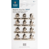 Business Source 58507 Magnetic Clips,Display Pack,Sz 2,21/4Inch W,1/2Inch Cap,12/BX,SR