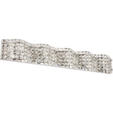 Living District Ollie Mid-Century Modern 5 Light Entryway And Bathroom Wall Sconce In Chrome And Clear Crystals