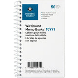 Bus. Source Wirebound Ruled Memo Book
