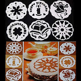 15-Pack Magnoloran Wedding Cake Stencils Cake Templates Spray Floral Cake Molds, Baking Tools, Dessert Decorating Molds