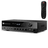 Donner Stereo Receivers, 5.1 Channel Audio Amplifier with Bluetooth 5.3, Optical/Coaxial, USB, FM, 2 Mic-in, Echo, RCA, AC-3 Inp