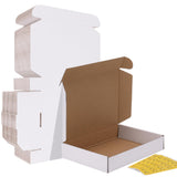 HORLIMER 11x8x2 Shipping Boxes Set of 30, White Corrugated Cardboard Mailer Box for Packing Small Business