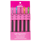 Susan Bates Crochet Hook Set SZ G6K105, Sizes G6/4mm to K10.5/6.5mm
