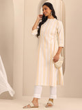 Libas Women'S Cotton Ethnic Motifs Straight Kurta (37240 White White L