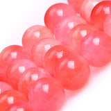 JOE FOREMAN 8mm Pink Jade Semi Precious Stone Round Rhodochrosite Color Loose Beads for Jewelry Making DIY Handmade Craft Suppli