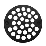 Westbrass 4 O.D. Sold Brass Shower Strainer Cover, Matte Black, D319262