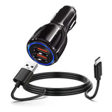 Fast USB Car Type C Charger 30W Adapter for Moto G Power 2025/G Stylus/G Play/G Pure,Edge,Motorola One 5G Ace/Razr, Carplay Cabl