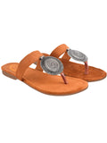 Shoetopia Ethnic Jewel Detailed Orange Flats For Women & Girls,Orange,9,B0BYP8LFHX