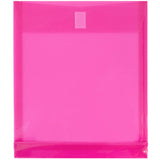 JAM PAPER Plastic Expansion Envelopes with Hook & Loop Closure - Letter Open End - 9 3/4 x 11 3/4 with 1 Inch Expansion - Fuchsi