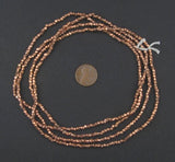 The Bead Chest Cornerless Cube Beads - Full Strand of Faceted Ethnic Metal Spacers (2mm, Copper)