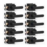 KNOBWELL 10 Pack Privacy Door Handles Interior, Matte Black Door Levers with Lock, Modern Heavy Duty Square Door Locks for Bedro