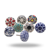 TRINCA-FERRO Set of 8 Dessert Flower Knobs Kitchen Cabinet Cupboard Door Dresser Wardrobe and Drawer Pull for Bathroom | Bedroom