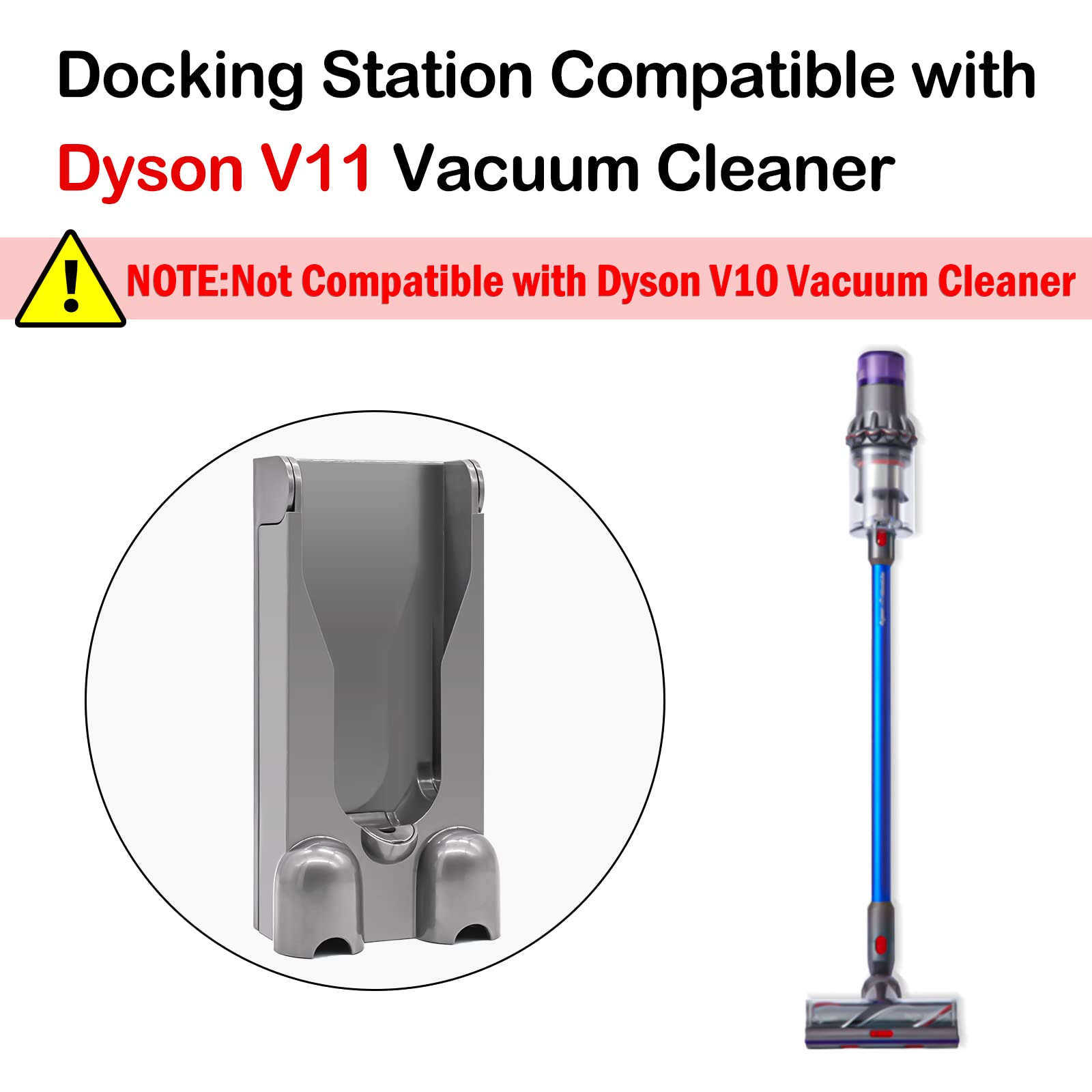 ilovelife Vacuum Cleaner Docking Station - Wall Mounted Accessories Bracket Compatible with Dyson V11 V15 Vacuum Cleaners | not