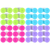 KISEER 24 Pack Colorful Cute Contact Lens Case Bulk Box Holder Container Soak Storage Kit (4 Color)