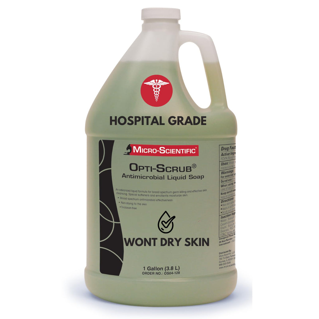 Micro Soap Micro-Scientific Os04-128 Opti-Scrub Antimicrobial Liquid Soap, Broad ...