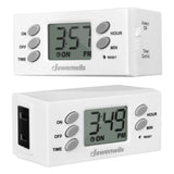 DEWENWILS 24 Hour Outlet Timer, 125V 15A 1000W Timers for Electrical Outlets, 1 Polarized Outlet, Digital Light Timer for Christ