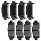 AUTOMUTO 8PCS Front & Rear Disc Brake Pads Set D883 D1169 For Buick Enclave 2008-2017,For Chevrolet Traverse 2009-2017,For GMC A