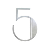 NACH Floating House Numbers, 6 inch Stainless Steel House Numbers for Outside - Number 5, Mid Century House Numbers with Mountin