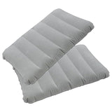 Dogxiong 2 Pack Ultralight Inflatable Camping Pillow Squared Flocked Fabric Air Pillow for Hiking,Traveling,Napping,Desk Rest,Be