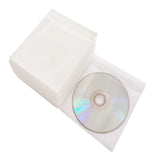 100 Pack Premium CD DVD Sleeves,Thick Non-Woven Material Double-Sided Refill Plastic Sleeve for CD and DVD Storage Binders Disc