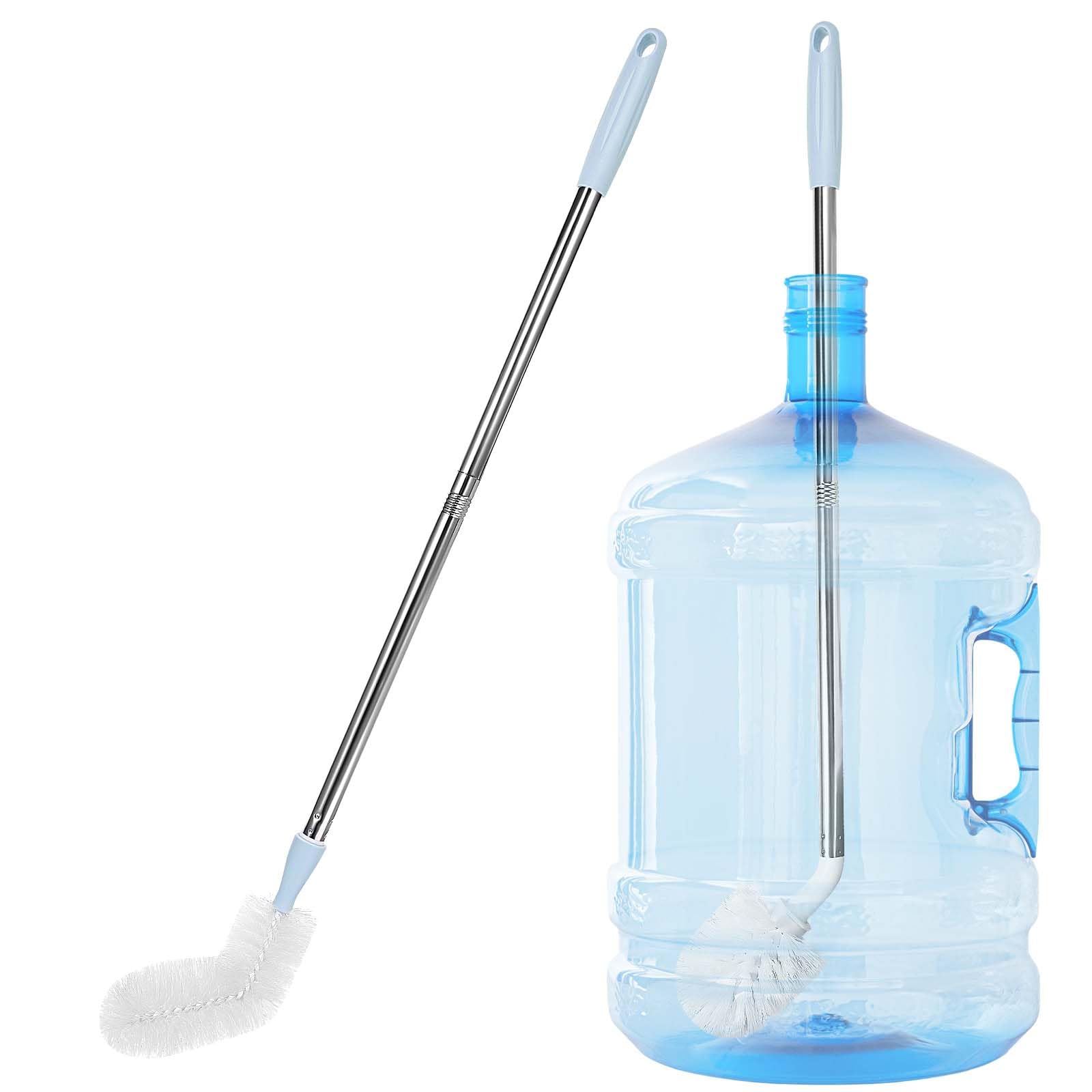MBJRFU 2 Pack Stainless Steel Bucket Brush, Long Handle Cleaning Brush, Bendable and Replaceable Brush Head for 1 to 5 Gallon Bu