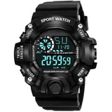 Swadesi Stuff Kids Army-Style Digital Watch With Black Dial, Multi-Color Rubber Strap, And Water-Resistant Design