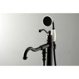 Kingston Brass Ks7130Abl English Country Tub Faucet, 9-3/4 Inch In Spout Reach, Matte Black