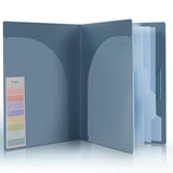 Skydue Pocket Folders, Accordion File Organzier With Label, Document Paper Organizer For School, Office, Blue