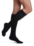 SIGVARIS Womens Casual Cotton 146 Calf High Medical Compression Socks 1520mmHg Navy C (Large)