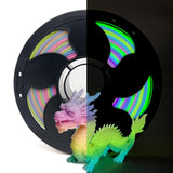 Glow Gradient in The Dark 1.75mm Rainbow Candy PLA Filament, Luminous Rainbow Vibrant Bright 3D Printer Filament, 1kg (2.2lbs) S
