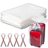 10 Pcs Large Clear Plastic Bags, 40 x 60 Dustproof Large Storage Bags, Moistureproof Giant Extra Luggage Storage Bags for Luggag