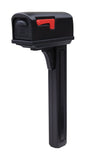 Gibraltar Mailboxes Classic Medium Capacity DoubleWalled Plastic Black, AllInOne Mailbox & Post Combo Kit, GCL10000B