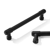 CABDM 6 Pack Matt Black Kitchen Cabinet Handles - 5 Inch Black Drawer Pulls & Cupboard Handles