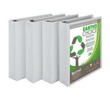 Samsill Earths Choice View 1 1/2Inch Round Ring Binder White 4/Pack (I08957)