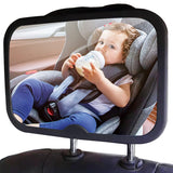 Funbliss Baby Mirror for Car, Safety Car Seat Mirror for Baby Rear Facing with Anti-vibration, Shatterproof,Black