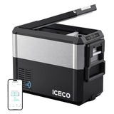 ICECO JP50 ProD Dual Zone Fridge Freezer, 51 Qt Portable Refrigerator Powered by SECOP, 12V Car Fridge with AC/DC, -4?~68?, Whee