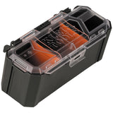 Klein Tools 54815MB MODbox Parts Bin, Modular Tool Storage System Side Mounting Accessory, Easy OneHanded Attachment, Clear Lid