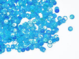 The Design Cart 6 mm Bright Blue Round Circular Plastic Sequins Sitara for Embroidery, Embellishing Handbags, Apparels, Art Craf