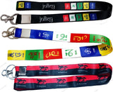 Kd Collections Lord Bajrangbali Hanuman & Tibetan Ladakh Flag Lanyard Tag Ribbon Id Card Badge Holder Fabric Hook Keychain Combo