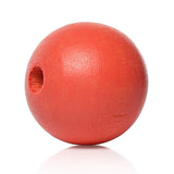 1000 Painted Pinkish Red Round Wood Beads 8mm Very Small Wood Beads with 2mm Hole