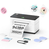 MUNBYN Bluetooth Thermal Label Printer 941BP, 300DPI Wireless 4x6 Shipping