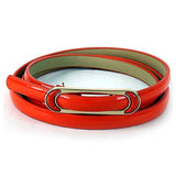 Romp Fashion Women Red Glossy P.U Leather Belt