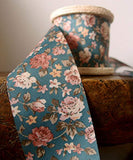 AK Trading 2 Wide x 10 Yards Vintage Floral Print Ribbon (Blue)