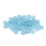 Youngbling Large Hole Gemstone Beads for Jewelry Making,Loose Macrame Natural Stone Beads Pack of 15,Aquamarine(5 * 10mm)