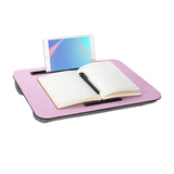 Portable Laptop Desk Fits Up to 16 Laptops, with Tablet Slot, Built-in Cushion,Great for Home & Office,Lap Desk with Cushion (Pi