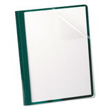 Oxford 55856 Clear Front Report Covers,LTR, 1/2Inch Cap., 25/BX, Dk Green