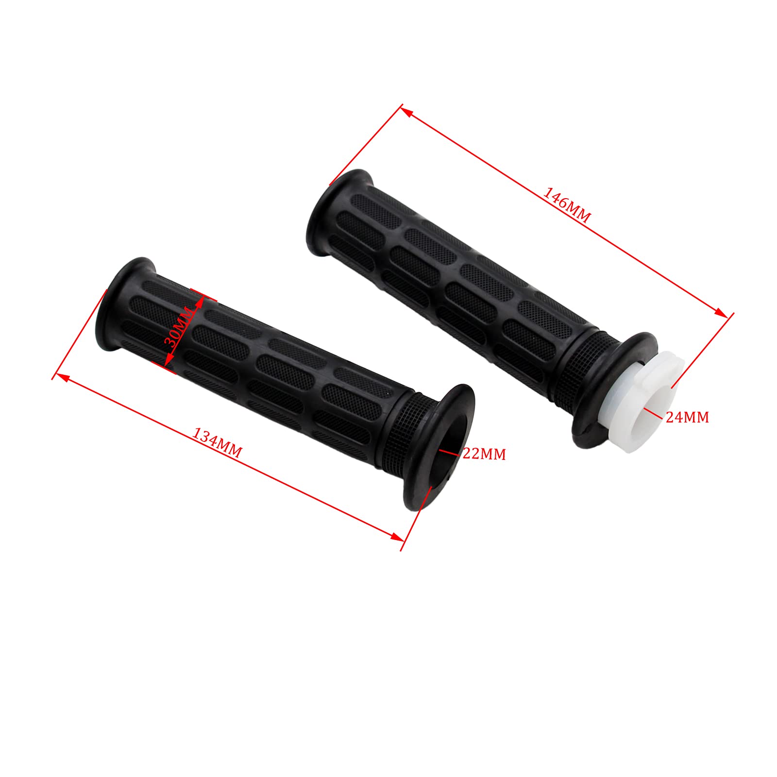 1 Set 7/8 Throttle Handle Bar Twist Hand Grips Fit For Motorcycle Atv Scooter