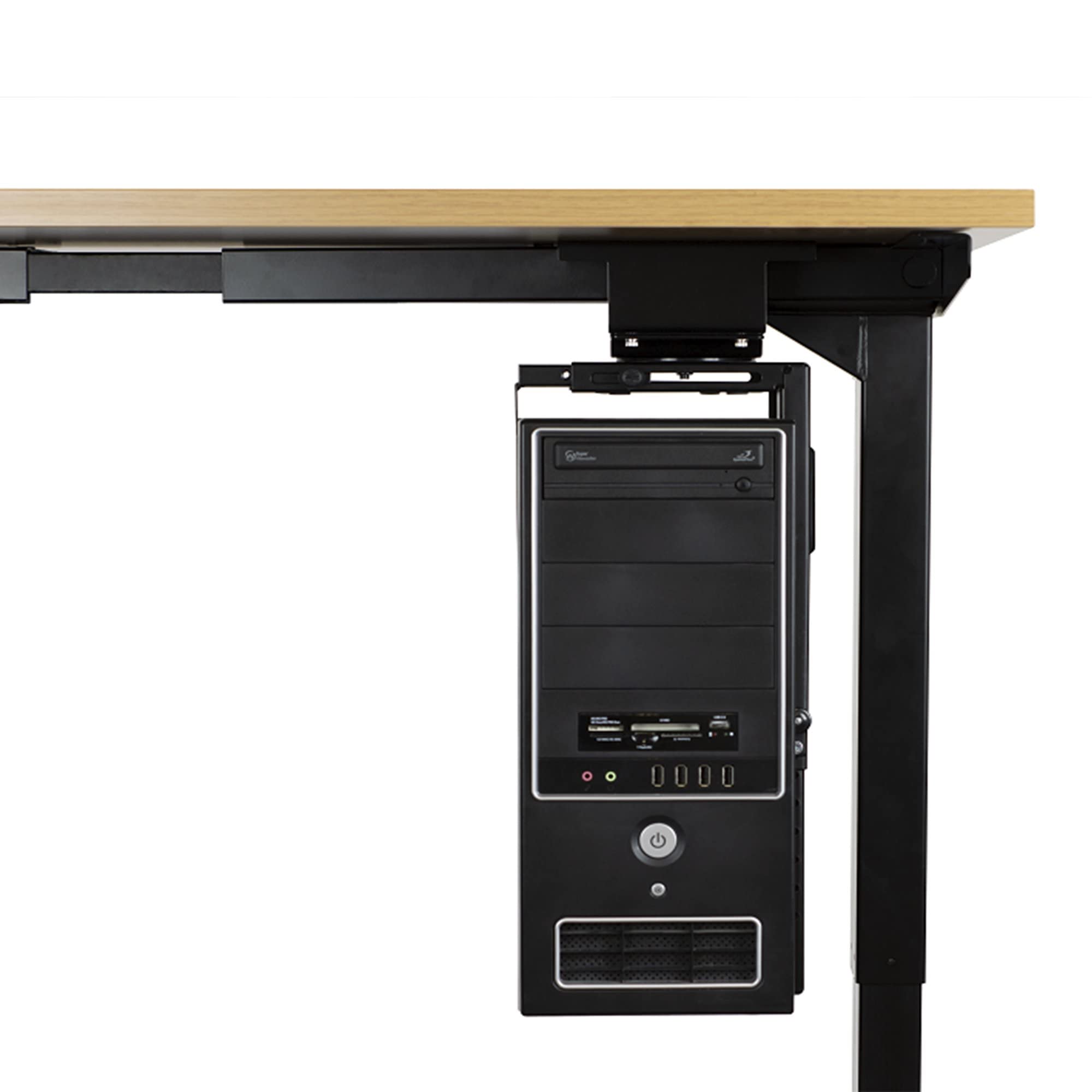 Progressive Automations Progrerssive Desk Adjustable CPU Holder and Spacer Kit, pc Desk Mount. Standing Desk Accessories