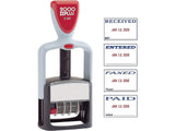2000 Plus SelfInking Date and 4 Phrase Stamp, Blue/Red